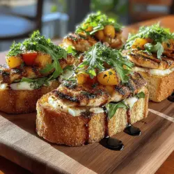 When it comes to assembling your Grilled Peach & Chicken Caprese Melts, the order of ingredients plays a crucial role in achieving balanced bites that burst with flavor. Start by laying down your grilled chicken breast as the foundation. The savory, juicy chicken not only provides a hearty base but also acts as a canvas for the fresh ingredients that will follow.