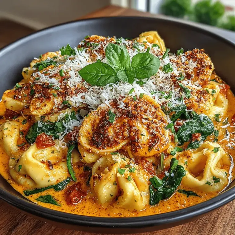 The creamy sauce is the heart of the creamy roasted red pepper tortellini, and making it is both simple and rewarding. Begin by roasting your red peppers until they are tender and slightly charred; this enhances their natural sweetness and gives the sauce a beautiful depth of flavor. Once roasted, allow them to cool slightly before peeling off the skins and removing the seeds.
