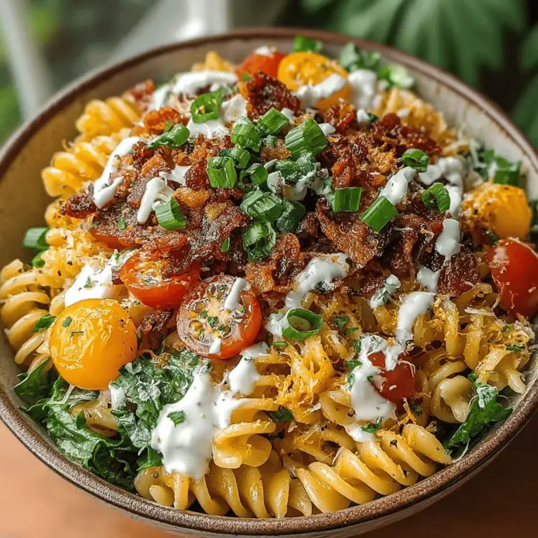 Once you have combined all the ingredients for your Bacon-Lettuce-Tomato Pasta Delight, it's time to focus on the finishing touches that will elevate this dish in both flavor and presentation. A crucial step in preparing pasta salads is allowing the dish to chill before serving. Chilling the salad not only enhances the flavors as they meld together, but it also improves the overall texture. Aim to refrigerate your pasta salad for at least 30 minutes to 1 hour. This allows the dressing to soak into the pasta and greens, creating a deliciously cohesive dish.
