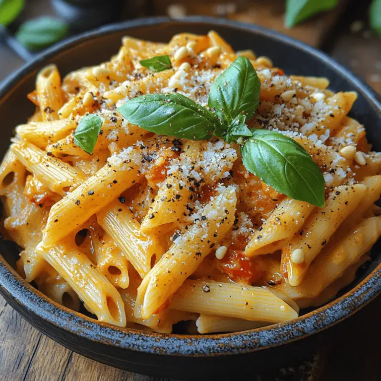 Sautéing garlic is an essential step in elevating the flavor of your creamy roasted pepper penne. To achieve the best results, it’s important to use the right technique. Start by selecting fresh garlic cloves—about three to four should suffice for this recipe.