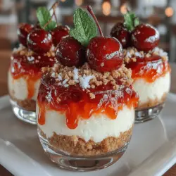 Indulging in a dessert that's both delicious and visually pleasing can elevate any gathering or personal treat. Cherry Delight Parfaits offer a delightful combination of creamy textures, tart cherries, and the crunch of graham crackers. This no-bake dessert is not only easy to prepare but also perfect for any occasion, whether it's a summer picnic or a cozy dinner party.