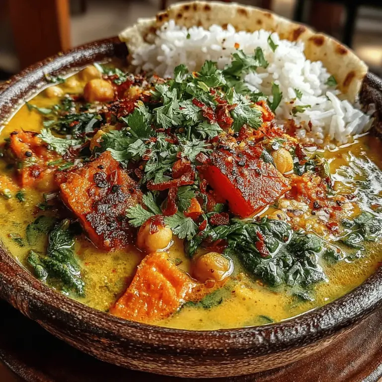 Creamy Chickpea & Sweet Potato Coconut Curry is a delightful dish that beautifully blends flavors, textures, and nutrition. This vegan curry is not only a feast for the senses but also a nourishing option that caters to a variety of dietary preferences. With its vibrant colors and enticing aroma, it captures the essence of comfort food while being entirely plant-based. As more individuals seek to incorporate healthier eating habits into their lives, plant-based meals like this curry have gained significant popularity. They are not only delicious but also promote wellness and sustainability.
