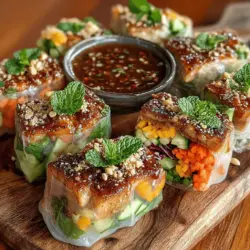 Chili Lime Tofu Rice Paper Rolls are a vibrant and flavorful dish that combines a medley of fresh ingredients wrapped in delicate rice paper. This fusion of flavors and textures not only makes for an appetizing starter but also serves as a light and nutritious meal option. The combination of marinated tofu, crisp vegetables, and aromatic herbs creates a culinary experience that is as satisfying to eat as it is enjoyable to prepare. These rolls are particularly popular in various Asian cuisines, where fresh ingredients are celebrated for their flavor and health benefits.