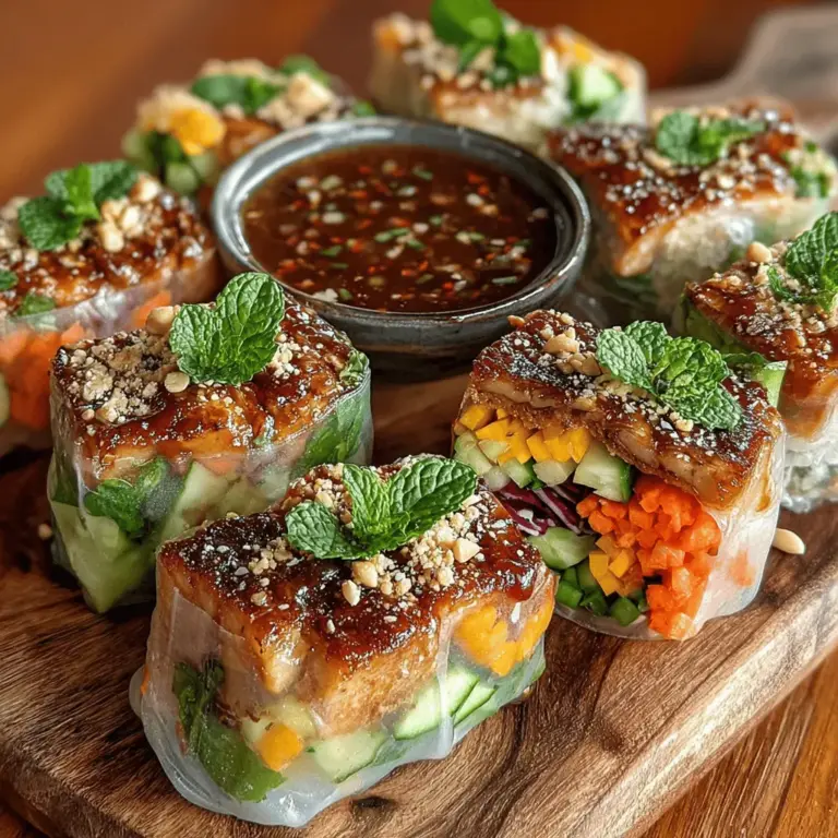 Chili Lime Tofu Rice Paper Rolls are a vibrant and flavorful dish that combines a medley of fresh ingredients wrapped in delicate rice paper. This fusion of flavors and textures not only makes for an appetizing starter but also serves as a light and nutritious meal option. The combination of marinated tofu, crisp vegetables, and aromatic herbs creates a culinary experience that is as satisfying to eat as it is enjoyable to prepare. These rolls are particularly popular in various Asian cuisines, where fresh ingredients are celebrated for their flavor and health benefits.