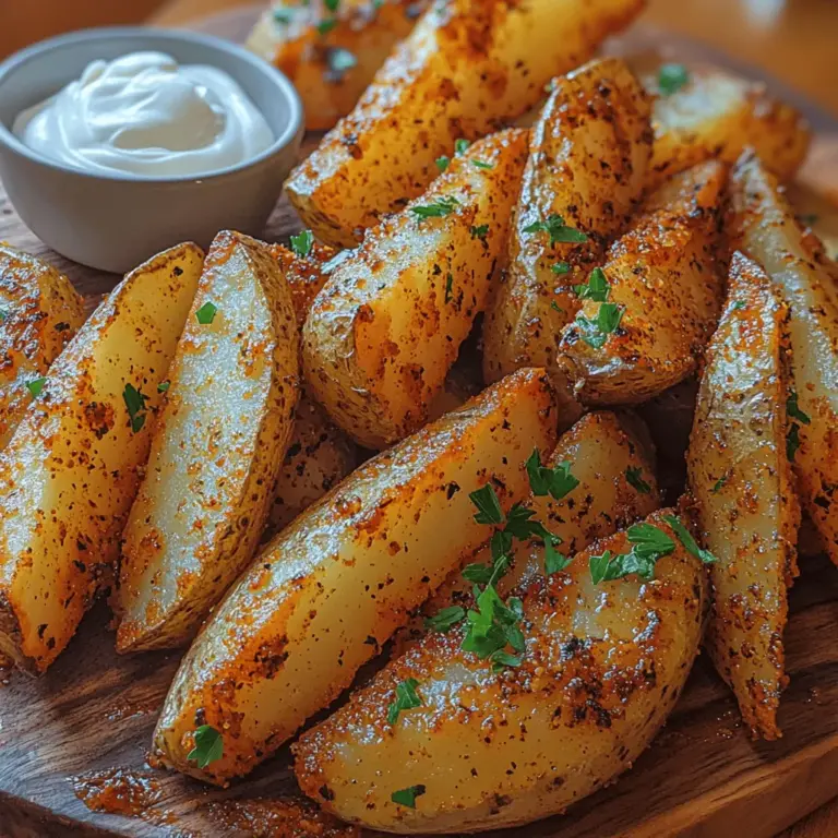 Crispy Cajun potato wedges are not just a side dish; they are a culinary experience that bursts with flavor and texture. This delightful recipe captures the essence of Cajun cuisine, known for its bold spices and a rich tapestry of flavors that make each bite an adventure. Whether served alongside your favorite protein, featured on a party platter, or enjoyed as a satisfying snack, these potato wedges are sure to please a crowd. Their crispy exterior and soft, fluffy interior create a perfect balance that elevates any meal, making them an ideal addition to family dinners or casual gatherings.