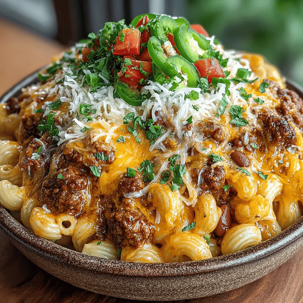Chili Cheese Macaroni Madness is a delightful twist on the classic comfort food that many of us grew up loving. This dish brings together the creamy satisfaction of macaroni and cheese with the bold, hearty flavors of chili. It's a fusion that offers a perfect balance of warmth and richness, making it an ideal meal for any occasion, whether it's a cozy family dinner or a gathering with friends. The combination of gooey cheese, tender pasta, and savory chili elements creates a dish that is both satisfying and indulgent.