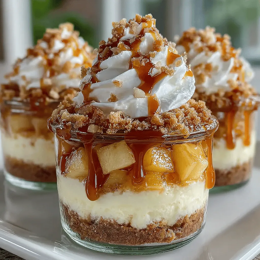 The cream cheese filling is the heart of your No-Bake Caramel Apple Pie Cups, delivering a rich and creamy texture that perfectly complements the sweet apples and caramel. To achieve that smooth and luscious consistency, begin by using room-temperature cream cheese. This ensures that it blends effortlessly without any lumps.