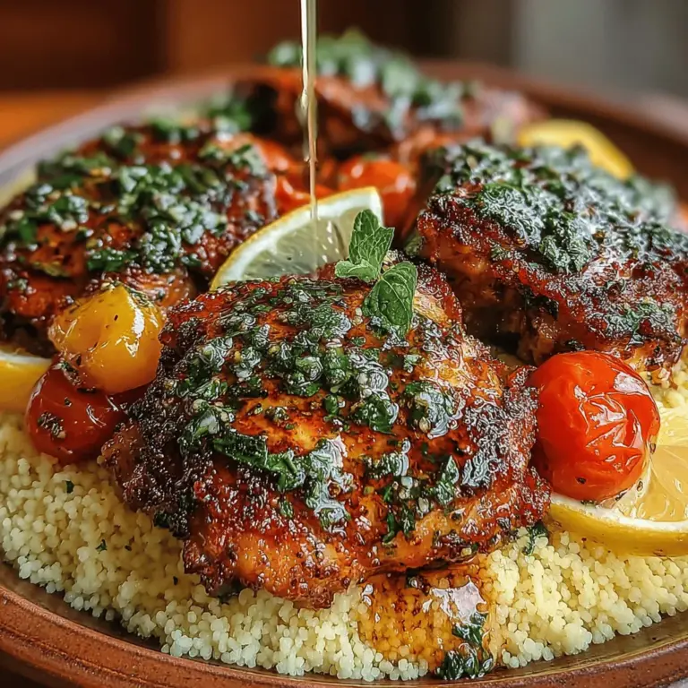 Introducing the Zesty Lemon Basil Couscous with Herb-Roasted Chicken, a dish that encapsulates the essence of fresh, vibrant flavors and wholesome ingredients. This delightful recipe is not only a feast for the senses but also a celebration of health and nutrition. With its zesty lemon notes complemented by aromatic basil, this meal is perfect for those seeking a light yet satisfying dining experience. The combination of succulent herb-roasted chicken and fluffy couscous creates a harmonious balance that pleases the palate and nourishes the body.