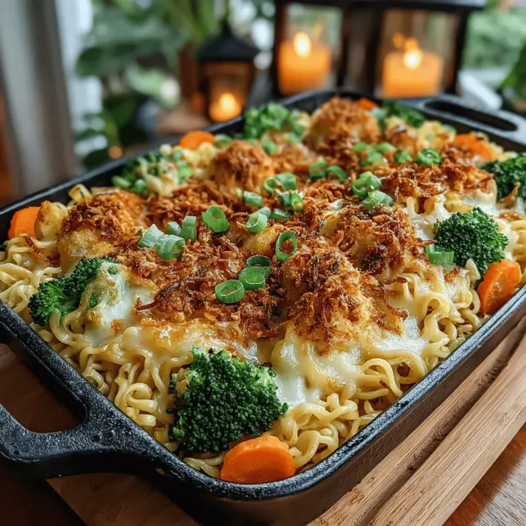 When it comes to mealtime, few things are as comforting and satisfying as a hearty dish that combines vibrant flavors and a touch of creativity. The Ginger Teriyaki Chicken Ramen Bake perfectly embodies this concept, transforming humble ramen noodles into a delightful baked casserole that is sure to become a family favorite. Infused with the zest of ginger, the sweetness of teriyaki sauce, and a medley of fresh vegetables, this dish is not only a feast for the senses but also offers a nutritious, well-rounded meal.