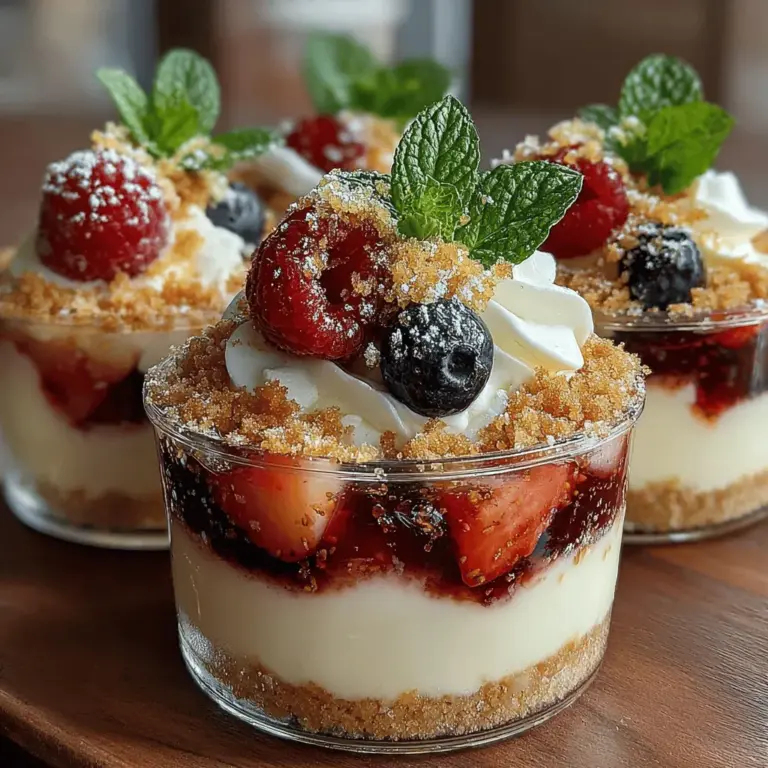 When it comes to creating a dessert that captivates the senses, few options are as visually appealing and deliciously indulgent as Berry Mascarpone Trifle Cups. This delightful, no-bake dessert is perfect for all occasions—be it a summer gathering, a holiday celebration, or simply a sweet treat to enjoy at home. The trifle cups are a harmonious blend of flavors and textures, featuring succulent layers of fresh berries, rich mascarpone cheese, and a crunchy graham cracker base.