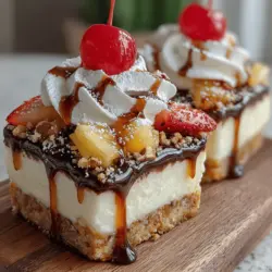 When it comes to frozen desserts, few treats can rival the delightful experience of a banana split. Now, imagine that classic sundae transformed into an easy-to-make frozen bar. Enter the Frozen Banana Split Bars—a delicious blend of creamy, fruity, and chocolatey goodness. This recipe not only captures the essence of the beloved banana split but also offers a healthier twist, making it an appealing option for dessert lovers of all ages.