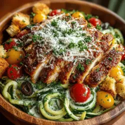 In recent years, the trend of healthy eating has surged in popularity, prompting many home cooks and food enthusiasts to explore nutritious alternatives to traditional dishes. Salads, in particular, have taken center stage in this culinary evolution, transitioning from side dishes to vibrant, satisfying meals that can stand alone. Among the myriad of salad variations emerging today, the Zesty Zucchini Noodle Chicken Caesar Salad has carved out a niche for itself as a delightful and health-conscious alternative to the classic pasta salad.