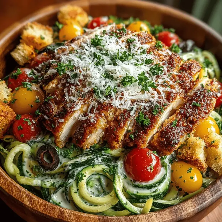 In recent years, the trend of healthy eating has surged in popularity, prompting many home cooks and food enthusiasts to explore nutritious alternatives to traditional dishes. Salads, in particular, have taken center stage in this culinary evolution, transitioning from side dishes to vibrant, satisfying meals that can stand alone. Among the myriad of salad variations emerging today, the Zesty Zucchini Noodle Chicken Caesar Salad has carved out a niche for itself as a delightful and health-conscious alternative to the classic pasta salad.