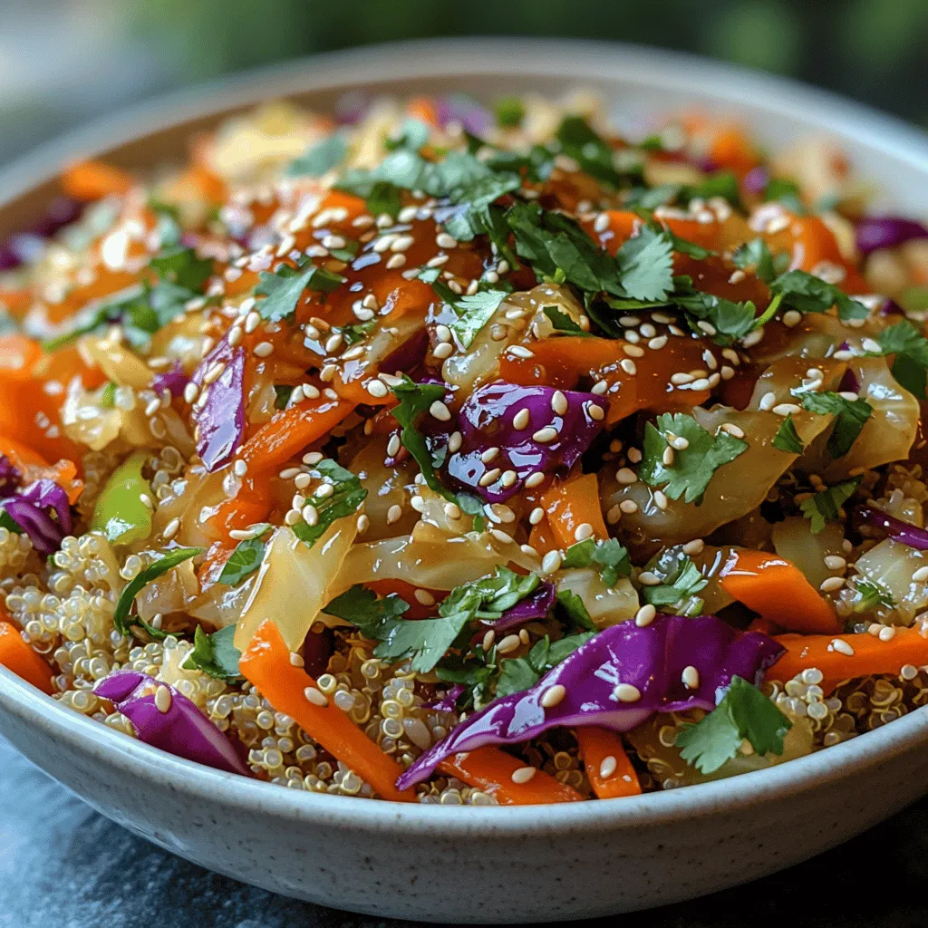 In a world where healthy eating can seem daunting, the Crunchy Cabbage Stir-Fry Bowl stands out as a vibrant, nutritious option that is both easy to prepare and delicious. With its colorful assortment of fresh vegetables and a savory sauce that ties it all together, this dish not only satisfies your taste buds, but also supports your wellness goals. Whether you're looking for a quick lunch or a wholesome dinner, the Crunchy Cabbage Stir-Fry Bowl is a versatile addition to your meal rotation.