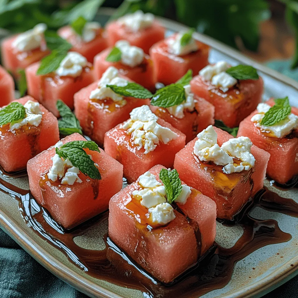 As the warm sun begins to shine and outdoor gatherings fill our calendars, finding the perfect refreshing snack becomes a priority. One delightful option that stands out is the Watermelon Feta Bites. This vibrant dish combines the sweet juiciness of fresh watermelon with the creamy saltiness of feta cheese, creating a symphony of flavors that is not only delicious but also visually appealing. Whether you're hosting a summer barbecue, attending a picnic, or simply looking for a healthy treat, these bites are sure to impress your guests and leave a lasting impression.