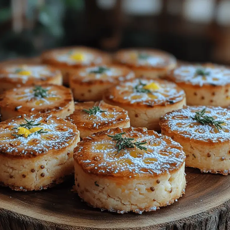 Welcome to the delightful world of Citrus Bliss: Herbal Lemon Thyme Shortbread, a unique twist on a classic treat that combines the rich, buttery flavor of traditional shortbread with the refreshing and aromatic notes of lemon and thyme. This recipe not only tantalizes the taste buds but also offers a sensory experience, where the zesty brightness of lemon harmonizes beautifully with the earthy undertones of thyme. The result is a sweet yet savory cookie that is perfect for any occasion, whether you’re hosting a tea party, enjoying an afternoon snack, or looking for a delightful dessert to impress your guests.