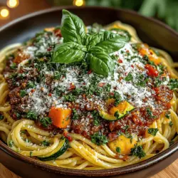 In the realm of Italian cuisine, few dishes resonate as deeply as the classic Bolognese. Traditionally a rich meat-based sauce, Bolognese has charmed its way into the hearts of food lovers worldwide. However, as dietary preferences evolve and the desire for healthier meals grows, variations of this beloved dish have emerged, including the innovative Zucchini Bolognese Delight. This recipe not only maintains the essence of the traditional sauce but also offers a lighter, nutritious alternative that captivates the palate.