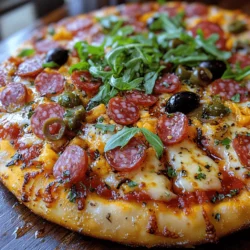 In a world where pizza reigns supreme, the Charcuterie Lovers’ Delight Pizza offers a unique twist that combines the best of both worlds: the beloved pizza and the savory assortment of cured meats typical of a classic charcuterie board. This culinary creation is perfect for gatherings, family dinners, or simply indulging in a delicious homemade treat. With an array of toppings that include rich cheeses, flavorful meats, and a fresh finish of arugula and balsamic glaze, this pizza is a feast for the senses. In this article, we will explore the intricate details of this recipe, from ingredient selection to baking techniques, ensuring you can recreate this delightful dish in your own kitchen.