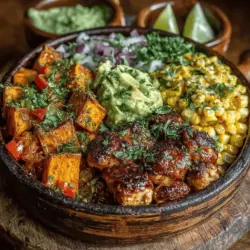In the world of healthy eating, finding recipes that combine flavor, nutrition, and convenience can often feel like a challenge. Enter BBQ Chicken Sweet Potato Bowls—a delightful dish that brings together savory chicken, sweet potatoes, and a medley of vibrant vegetables, all drizzled with a rich BBQ sauce that tantalizes the taste buds. This recipe not only satisfies hunger but also delivers a balanced meal packed with protein, fiber, and essential vitamins. Perfect for busy weeknights or meal prep for the week ahead, these bowls are sure to become a family favorite.