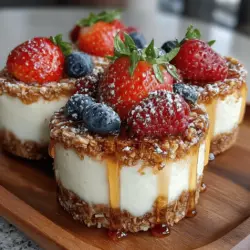 As temperatures rise and the days grow longer, the craving for cool, refreshing treats becomes almost irresistible. Frozen desserts have long been a staple of summer indulgence, offering a delightful way to beat the heat while satisfying our sweet tooth. Among these delightful frozen treats, the Frozen Yogurt Granola Cheesecake Cups stand out as a healthier yet equally indulgent option. These cups are perfect for those seeking a guilt-free dessert that doesn’t compromise on flavor or satisfaction.