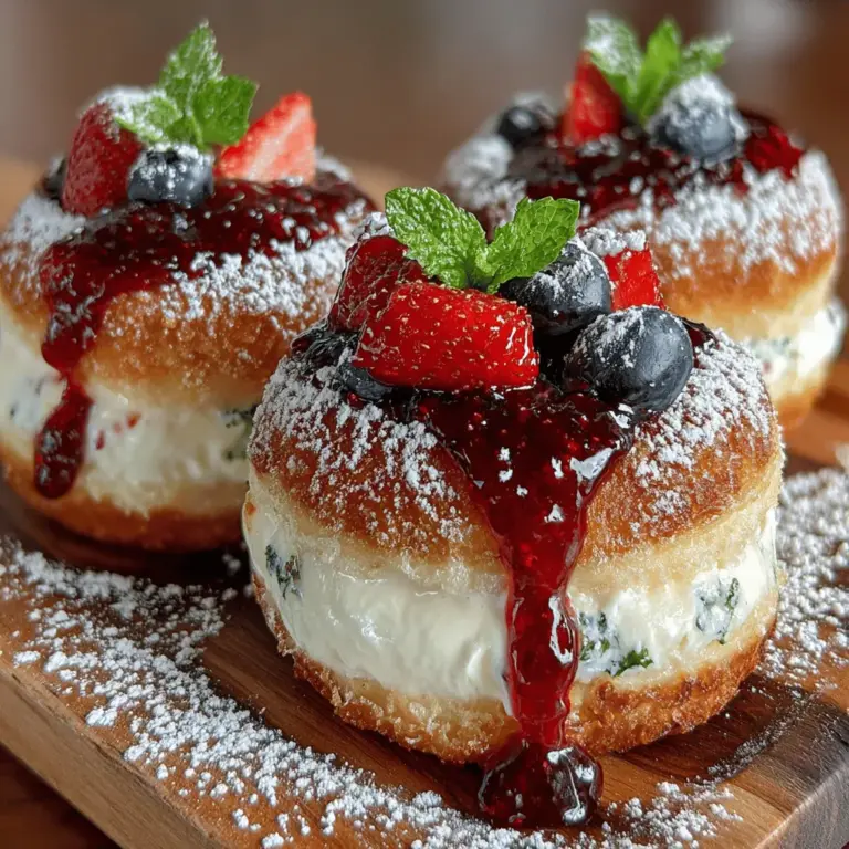 Combining wet and dry ingredients correctly is crucial for achieving the perfect texture in your Frozen Yogurt Berry Cheesecake Donuts. Start by mixing your dry ingredients—flour, baking powder, and any spices—thoroughly in a separate bowl. This ensures that the leavening agents are evenly distributed. Next, prepare your wet ingredients, which typically include Greek yogurt, eggs, vanilla extract, and melted coconut oil or butter.