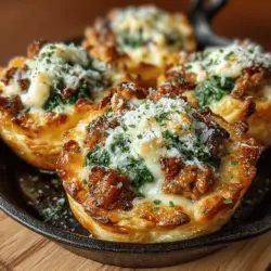In the world of culinary creations, Mini Chicken & Spinach Skillet Cups stand out as a delightful option that marries convenience with nutrition. These bite-sized cups are not only visually appealing but also offer a symphony of flavors and textures that cater to various palates. Whether you're hosting a casual gathering, preparing a family dinner, or seeking a quick meal for busy weeknights, this recipe is designed to impress without overwhelming your schedule.