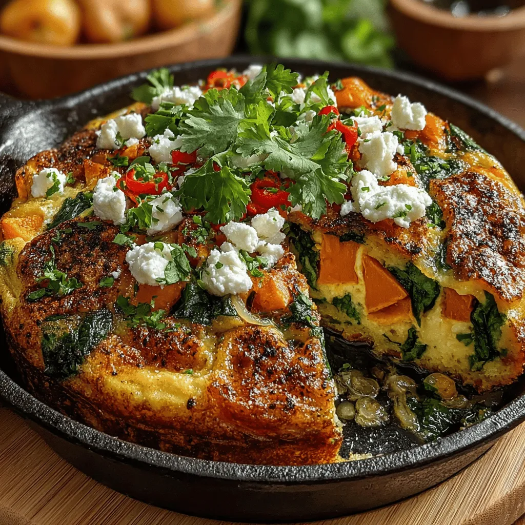 Frittatas are a beloved dish known for their versatility, making them perfect for breakfast, brunch, or even a light dinner. Originating from Italy, this egg-based dish is similar to an omelet but is distinguished by its unique method of preparation and the incorporation of various ingredients. The Green Chili Sweet Potato Frittata takes this classic concept to a new level, combining the natural sweetness of sweet potatoes with the zesty kick of green chilies. This dish not only tantalizes the taste buds but also packs a nutritional punch, making it an excellent choice for anyone looking to enjoy a wholesome meal.