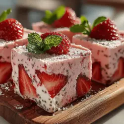As the warm days of summer approach, the craving for sweet, refreshing treats often takes center stage. One delicious way to satisfy this desire is with our Fruity Delight: Frozen Strawberry Chia Yogurt Squares. This delightful dessert combines the natural sweetness of strawberries, the nutritional powerhouse of chia seeds, and the creamy texture of yogurt, creating a guilt-free indulgence that everyone can enjoy. Whether you're looking for a quick snack to cool off on a hot day, a healthy dessert for family gatherings, or simply a satisfying way to round off a meal, these frozen yogurt squares are the perfect solution.
