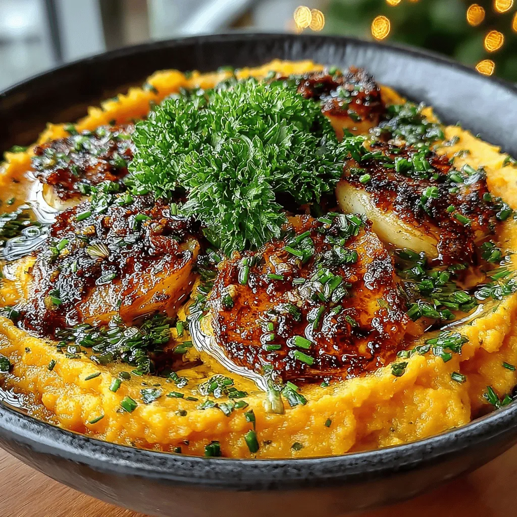 When it comes to comfort food, few dishes can rival the creamy, buttery goodness of mashed potatoes. However, if you're looking to elevate your side dish game, creamy roasted garlic sweet potato mash is a showstopper that brings a unique twist to the traditional favorite. This dish combines the natural sweetness of sweet potatoes with the rich, savory flavor of roasted garlic, resulting in a mash that's not only delicious but also visually appealing. With its vibrant orange hue and creamy texture, this recipe is bound to impress at your next family gathering or dinner party.