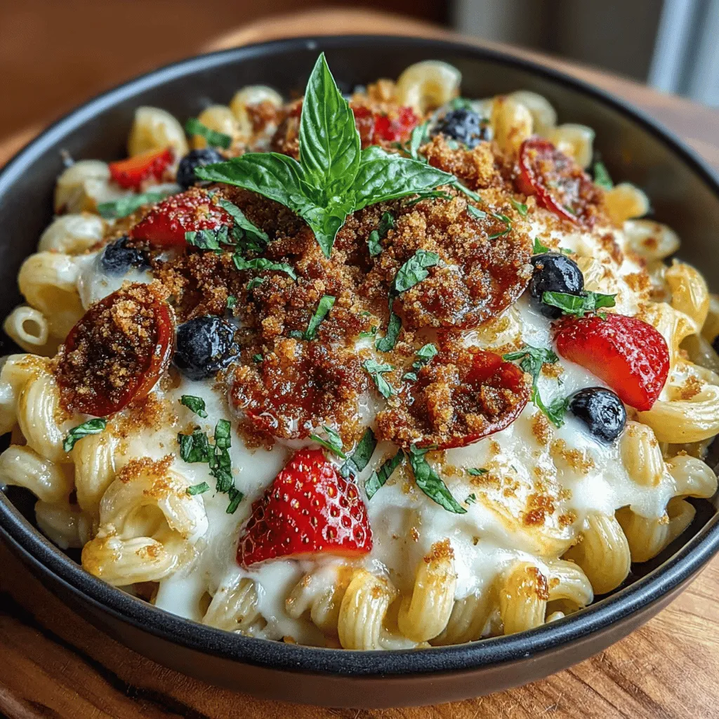 Embark on a culinary adventure with the Fruity Delight: One-Pot Fruit Pizza Mac and Cheese. This innovative dish marries the comforting, creamy goodness of classic mac and cheese with vibrant fruits and savory ingredients, resulting in a fun and delicious meal that appeals to palates of all ages. Whether you're in search of a quick weeknight dinner or a unique dish that will wow your guests, this recipe promises to become a staple in your kitchen.