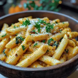 As the leaves begin to change and a crisp chill fills the air, autumn invites us to cozy up with heartwarming meals that nourish both the body and soul. One such dish that embodies the essence of this season is the Cozy Autumn Pasta Delight with Roasted Garlic. This recipe is a celebration of rich flavors, featuring sweet roasted garlic, creamy pumpkin puree, and vibrant spinach, all enveloped in perfectly cooked penne pasta. Ideal for family dinners or gatherings with friends, this dish strikes a delightful balance between comfort and culinary sophistication.