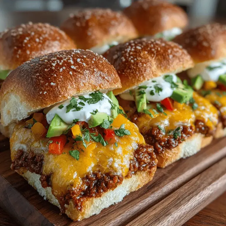 Indulging in a flavorful and satisfying meal doesn't have to be complicated. Turkey Chili and Cheese Mini Sliders are the perfect solution for those looking to serve a crowd-pleasing dish that's easy to prepare and delicious to eat. This recipe combines hearty turkey chili with gooey melted cheese, all nestled in soft mini burger buns, making it an ideal choice for game days, gatherings, or a cozy family dinner. These sliders not only offer a delightful mix of flavors but also provide a comforting and filling option that can be enjoyed by everyone.