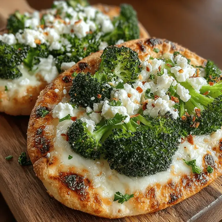 In a world where quick meals often compromise flavor and nutrition, the Roasted Garlic and Broccoli Pita Pizza stands out as a delicious solution. This innovative recipe marries the savory richness of roasted garlic with the fresh, vibrant taste of broccoli, all atop a wholesome pita base. Whether you're seeking a light lunch, a satisfying dinner, or a snack that packs a nutritional punch, this dish is not only easy to prepare but also brimming with essential nutrients.