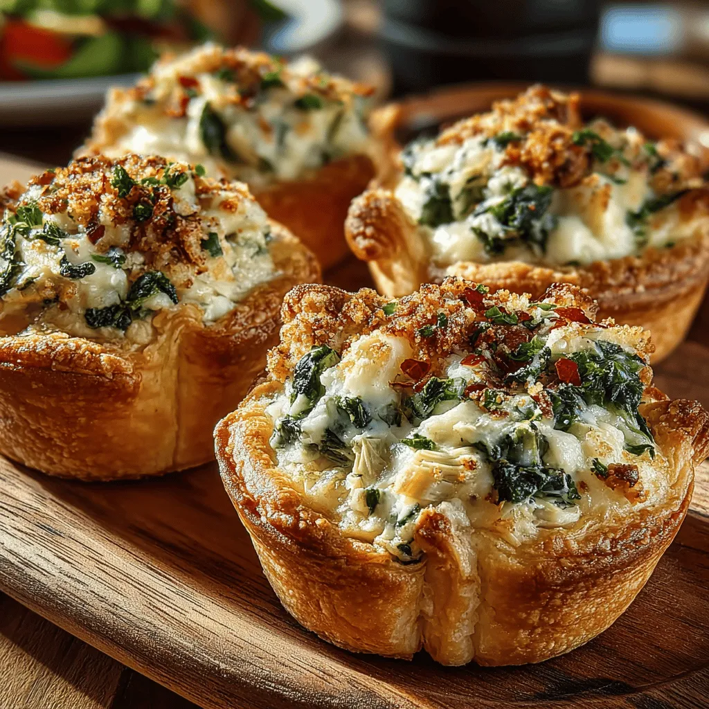 Spinach artichoke dip has long been a favorite at gatherings, known for its creamy texture and vibrant flavor that appeals to a wide range of palates. Whether served with crispy tortilla chips, warm bread, or fresh vegetables, this classic dip has secured its place as a versatile appetizer that can elevate any occasion. However, if you're looking to bring a new twist to this beloved dish, the Mini Spinach Artichoke Crescent Cups are the perfect solution. These delightful bite-sized treats combine the rich flavors of spinach and artichoke dip with the flaky, buttery goodness of crescent roll dough, creating an easy and crowd-pleasing appetizer that is sure to impress.