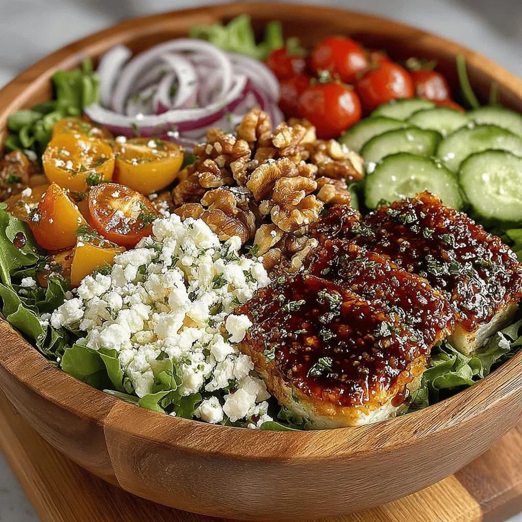 In the realm of culinary delights, few dishes can compete with the harmonious blend of flavors found in a Sweet & Savory Fig Jam Salad Bowl. This salad is not just a meal; it's a celebration of seasonal ingredients that come together to create a vibrant and nutritious dish. The recipe artfully combines the luscious sweetness of ripe figs with the refreshing crunch of assorted vegetables, complemented by the rich creaminess of feta cheese. This medley offers a delightful textural contrast that is both satisfying and nourishing.
