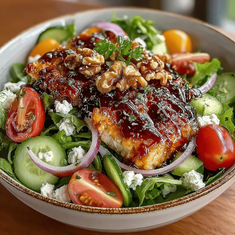 In the realm of culinary delights, few dishes can compete with the harmonious blend of flavors found in a Sweet & Savory Fig Jam Salad Bowl. This salad is not just a meal; it's a celebration of seasonal ingredients that come together to create a vibrant and nutritious dish. The recipe artfully combines the luscious sweetness of ripe figs with the refreshing crunch of assorted vegetables, complemented by the rich creaminess of feta cheese. This medley offers a delightful textural contrast that is both satisfying and nourishing.