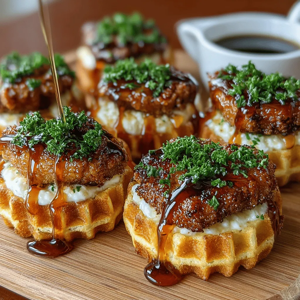 Mini Chicken & Waffle Bites are a delightful fusion of savory and sweet that make for the perfect appetizer or party snack. This innovative dish brings together crispy, golden chicken tenders and fluffy mini waffles, creating a unique culinary experience that is sure to please both kids and adults alike. The addition of maple syrup not only enhances the flavor profile but also brings a touch of sweetness that perfectly complements the savory elements of the dish. In this article, we will delve into the intricacies of preparing these delicious bites, explore the key ingredients, and provide step-by-step instructions to ensure a perfect result every time.