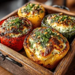 Stuffed Neapolitan Bell Peppers are a delightful testament to the vibrant culinary traditions of Naples, Italy. This dish showcases the region's penchant for fresh, wholesome ingredients, combining them in a way that is both flavorful and visually stunning. The concept of stuffing vegetables has deep roots in Italian cuisine, allowing cooks to express creativity while utilizing seasonal produce. Neapolitan bell peppers, characterized by their bright, vivid colors and sweet flavor, stand out in this dish, making it not only a feast for the palate but also for the eyes.