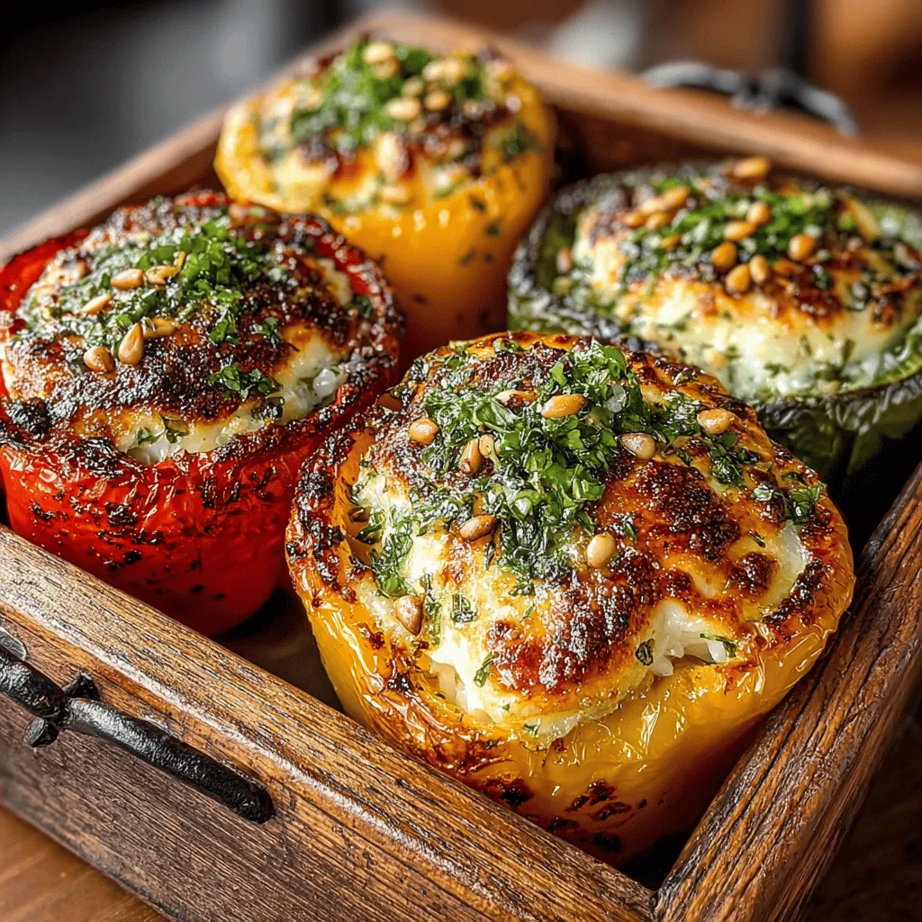 Stuffed Neapolitan Bell Peppers are a delightful testament to the vibrant culinary traditions of Naples, Italy. This dish showcases the region's penchant for fresh, wholesome ingredients, combining them in a way that is both flavorful and visually stunning. The concept of stuffing vegetables has deep roots in Italian cuisine, allowing cooks to express creativity while utilizing seasonal produce. Neapolitan bell peppers, characterized by their bright, vivid colors and sweet flavor, stand out in this dish, making it not only a feast for the palate but also for the eyes.